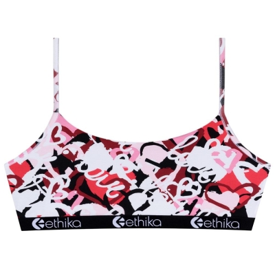 Ethika Chaotic Love Pullover Bra Dames Wit Rood | NL605ALHN
