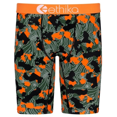 Ethika Forest Camo Staple Underwear Heren Groen Oranje | NL932LNVR