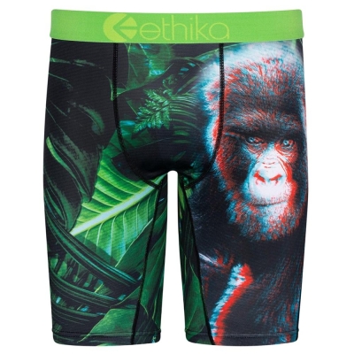 Ethika Gorilla Glitch 3D Staple Underwear Heren Groen | NL490UCJE